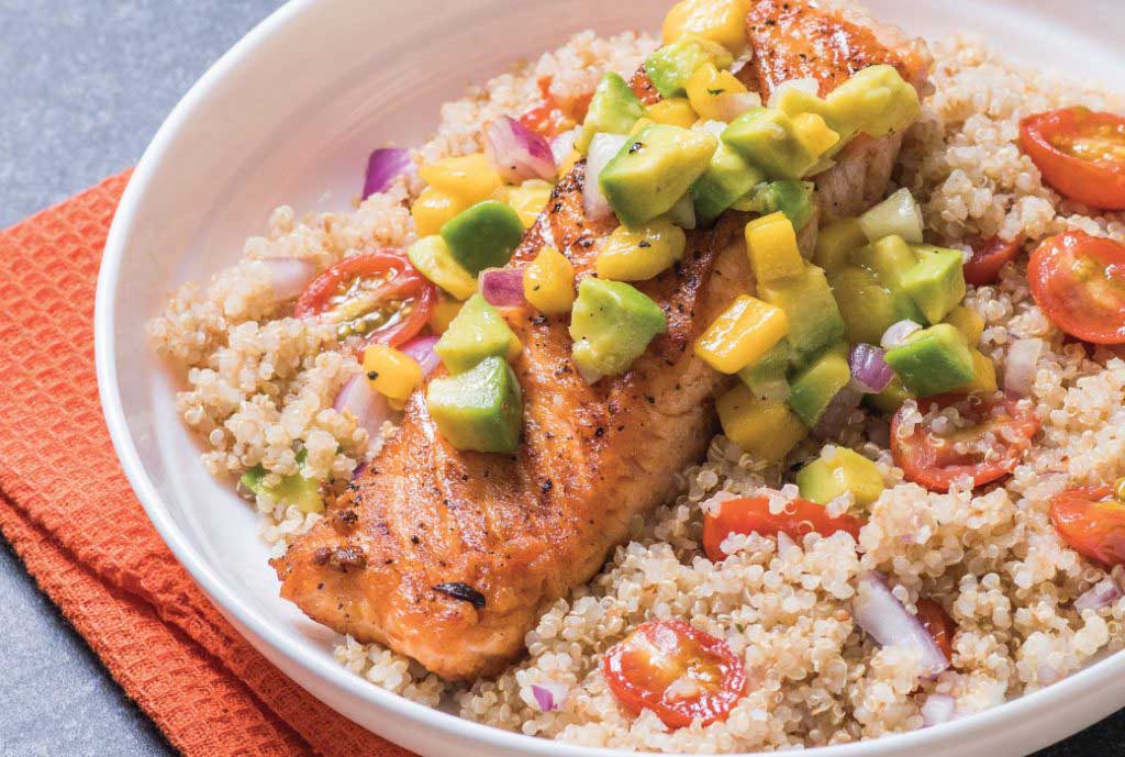 Grilled Lime Salmon With Mango Avocado And Quinoa Salad Chef Sheilla The Soulful Kitchen Diva