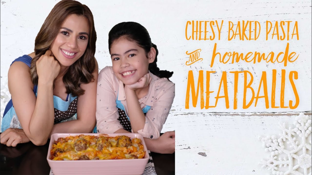 Cheesy Baked Pasta With Homemade Meatballs