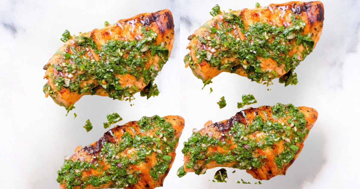 Grilled Cumin Chicken With Chimichurri Sauce